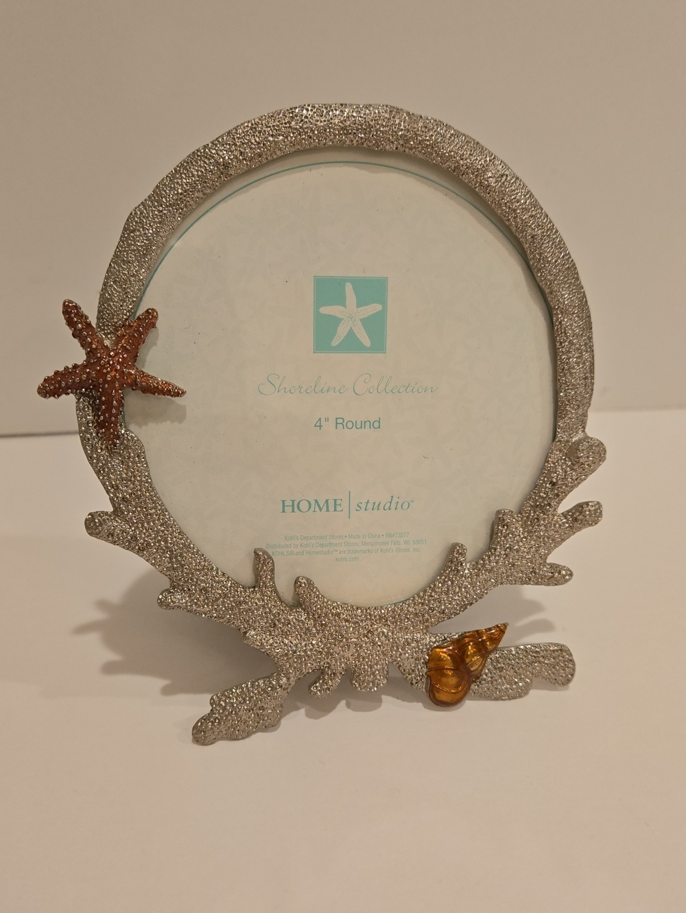 Home Studio Shoreline Collection Silver Coral Frame 4"